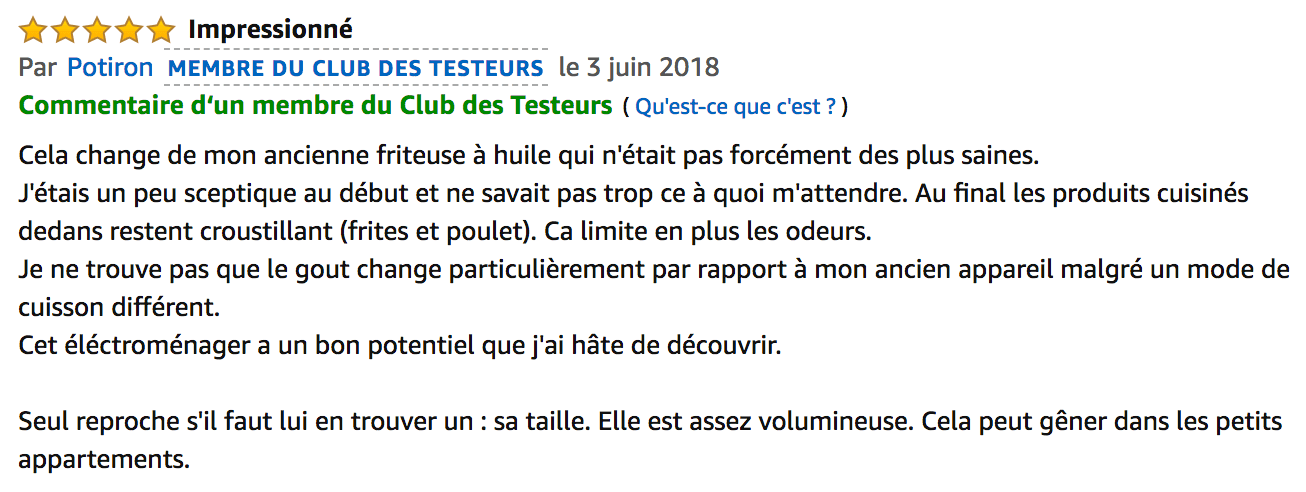 avis SEB Actifry Genius
