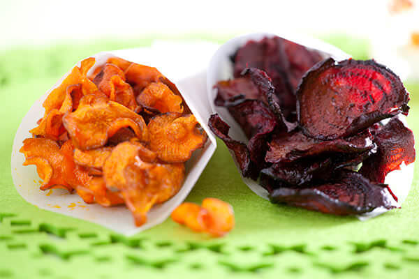 chips de betteraves et carottes